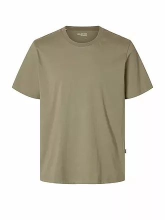 SELECTED | T-shirt SLHASPEN | olive